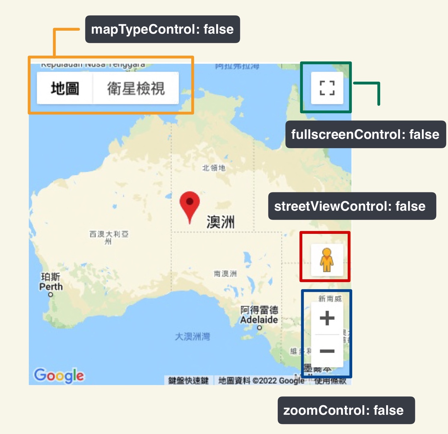 GoogleMap UI config setting