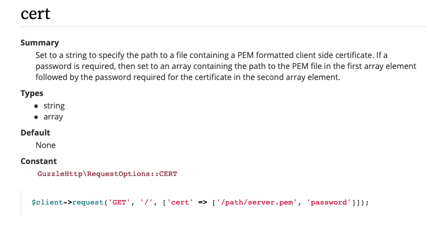 Guzzle cert document