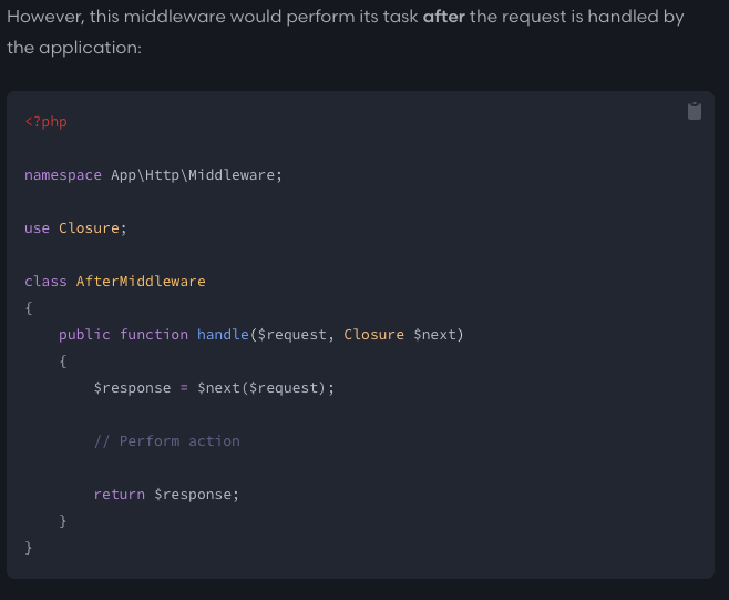 laravel after middleware